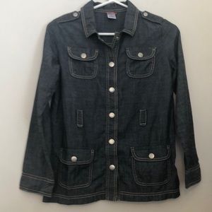 Gymboree denim button down shirt size lg